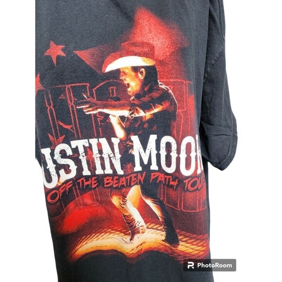 Justin Moore Band T-shirt Size XL 2013 Off The Beaten Path Tour 2 Sides - Picture 3 of 7